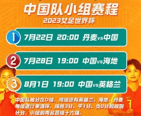 2023中国女足赛程表最新更新，赛事时间场次一览无余